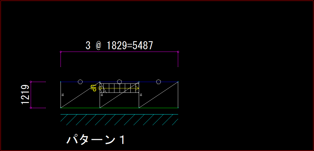 外部足場計画図(建築物件)の書き方 くさび緊結式足場－３－昇降設備の設置｜仮設計画図の書き方