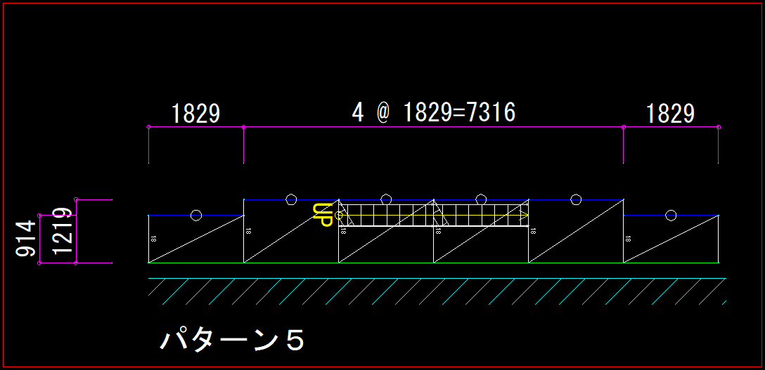 外部足場計画図(建築物件)の書き方 くさび緊結式足場－３－昇降設備の設置｜仮設計画図の書き方